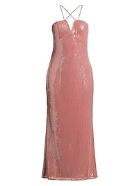 Zennia Sequined Midi-Dress