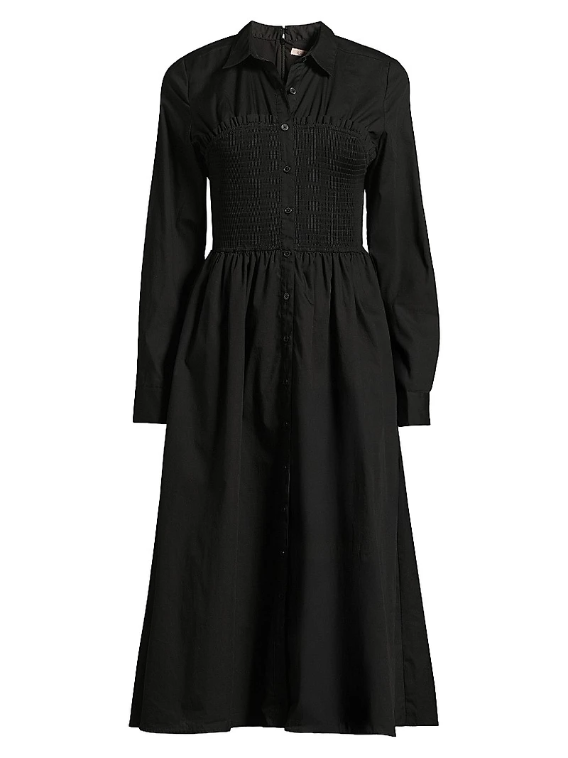 Ellery Shirred Midi-Dress