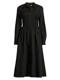 Ellery Shirred Midi-Dress