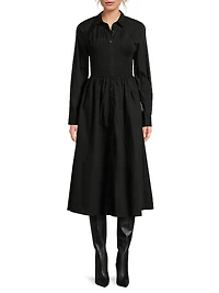 Ellery Shirred Midi-Dress