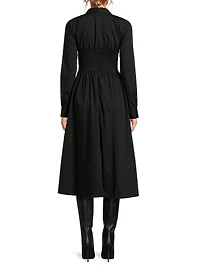 Ellery Shirred Midi-Dress