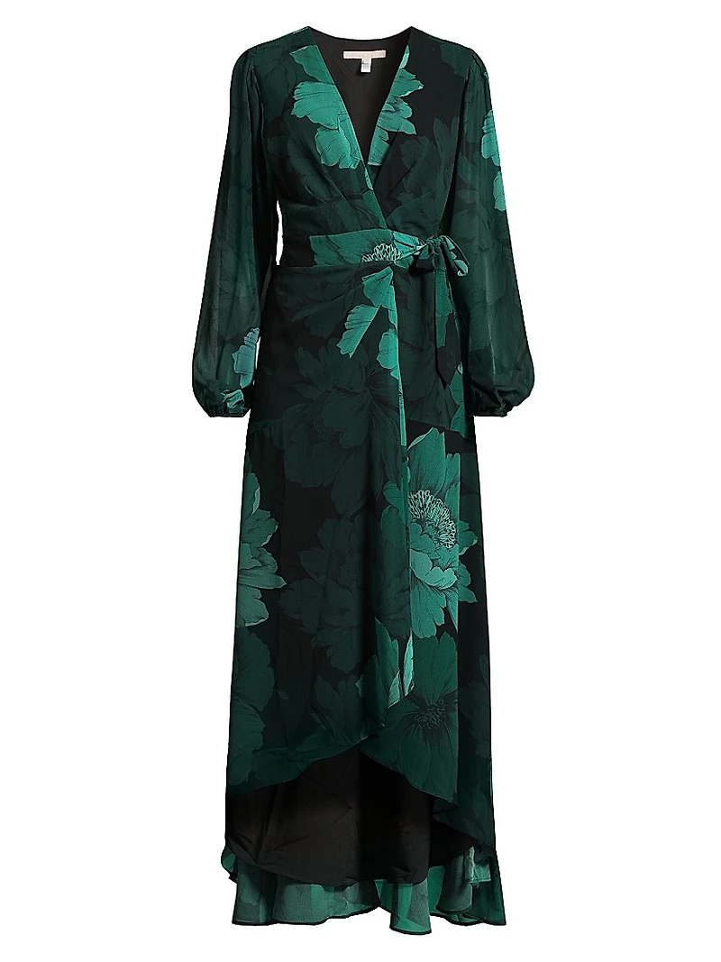 Bridge Floral Wrap Maxi Dress