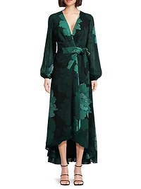 Bridge Floral Wrap Maxi Dress