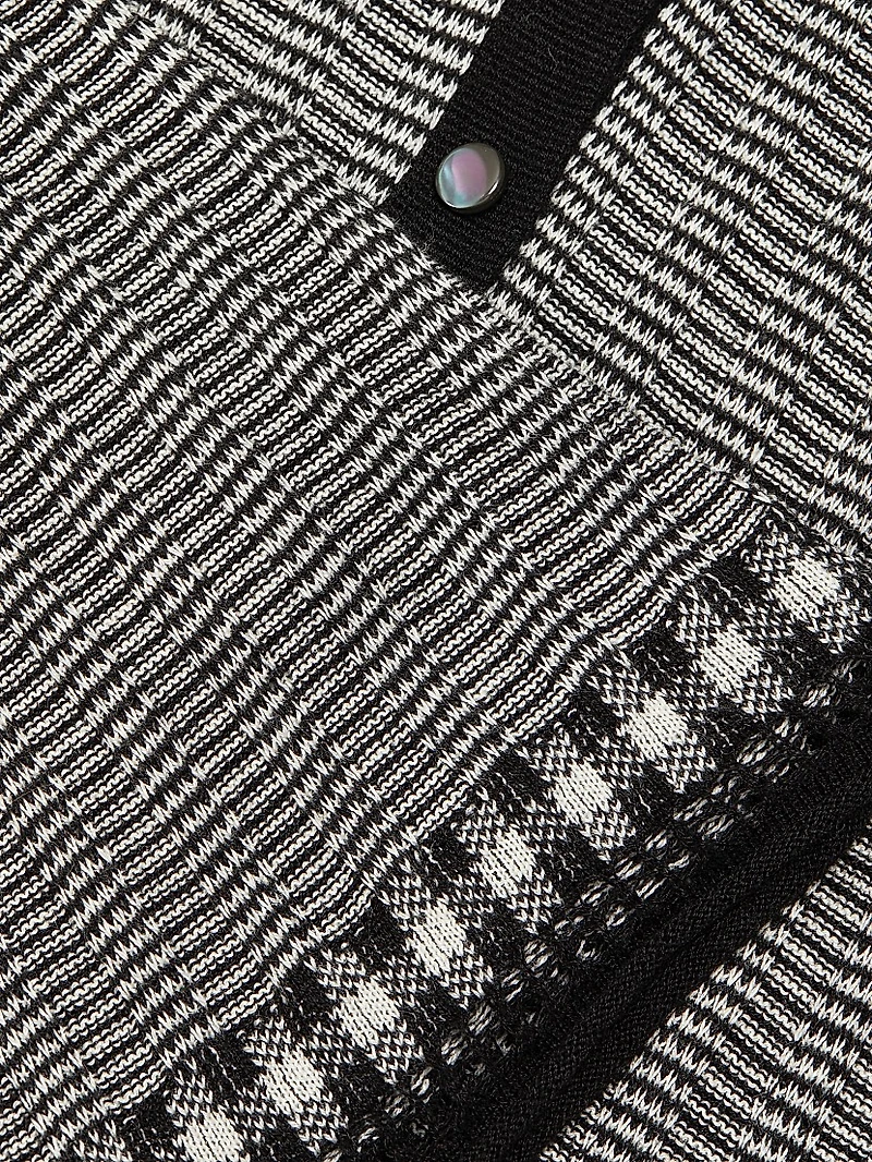 Striped Silk-Linen Cardigan