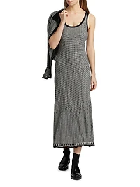 Fine Striped Silk-Linen Maxi Dress