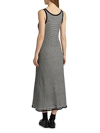 Fine Striped Silk-Linen Maxi Dress