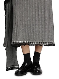 Fine Striped Silk-Linen Maxi Dress