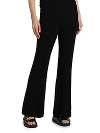 Bouclé-Knit Flared Pants