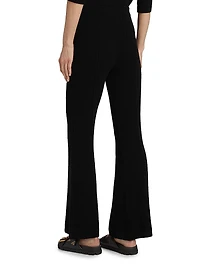 Bouclé-Knit Flared Pants
