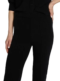 Bouclé-Knit Flared Pants