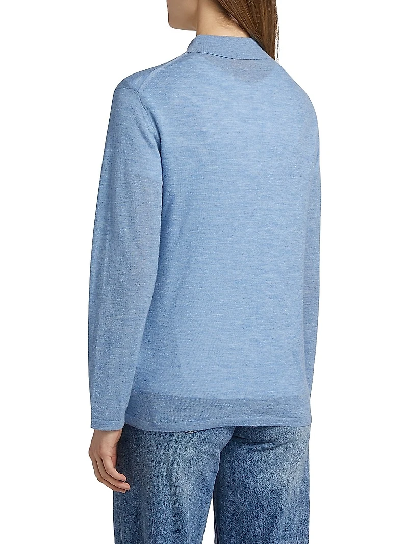 Showtime Cashmere Knit Button-Front Shirt