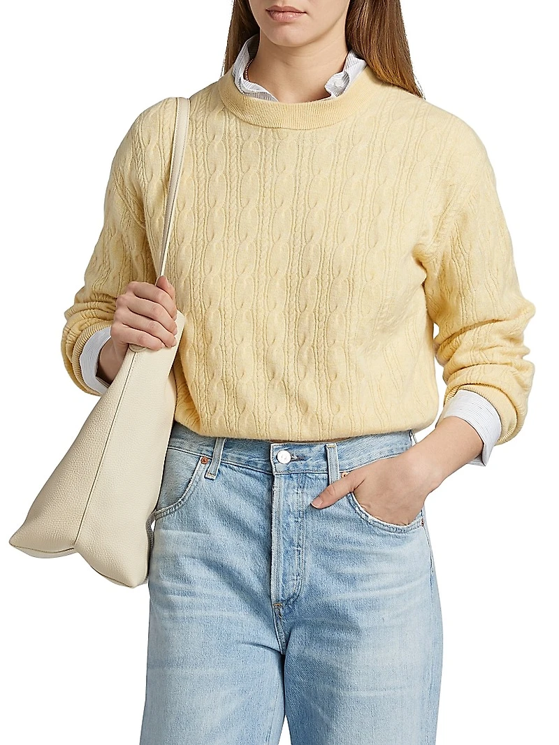 Cable Collegiate Cashmere Sweater