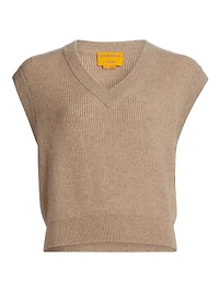 Rib-Knit Cashmere Vest