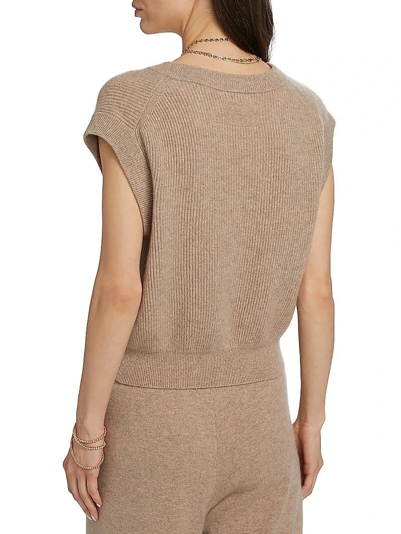Rib-Knit Cashmere Vest