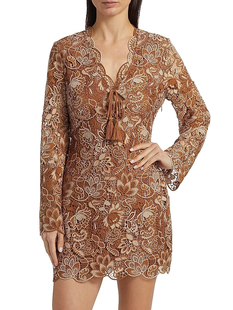 Madeira Crochet Minidress