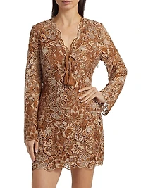 Madeira Crochet Minidress