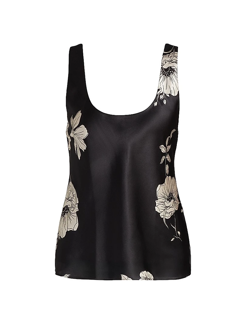 Andressa Floral Silk Satin Camisole