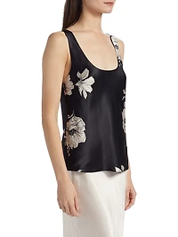 Andressa Floral Silk Satin Camisole