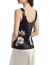 Andressa Floral Silk Satin Camisole