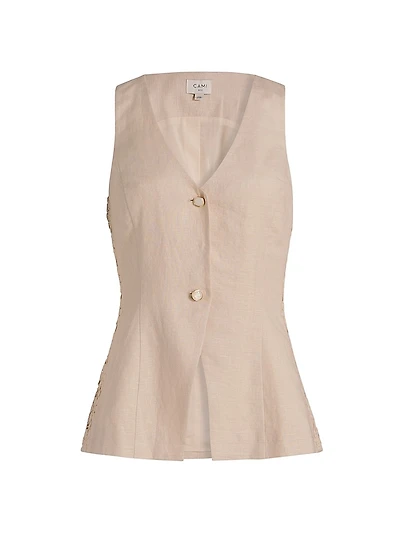 Sabella Linen-Cotton Vest