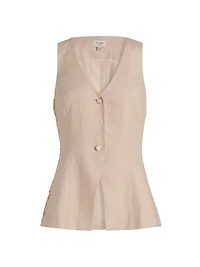 Sabella Linen-Cotton Vest