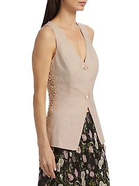 Sabella Linen-Cotton Vest