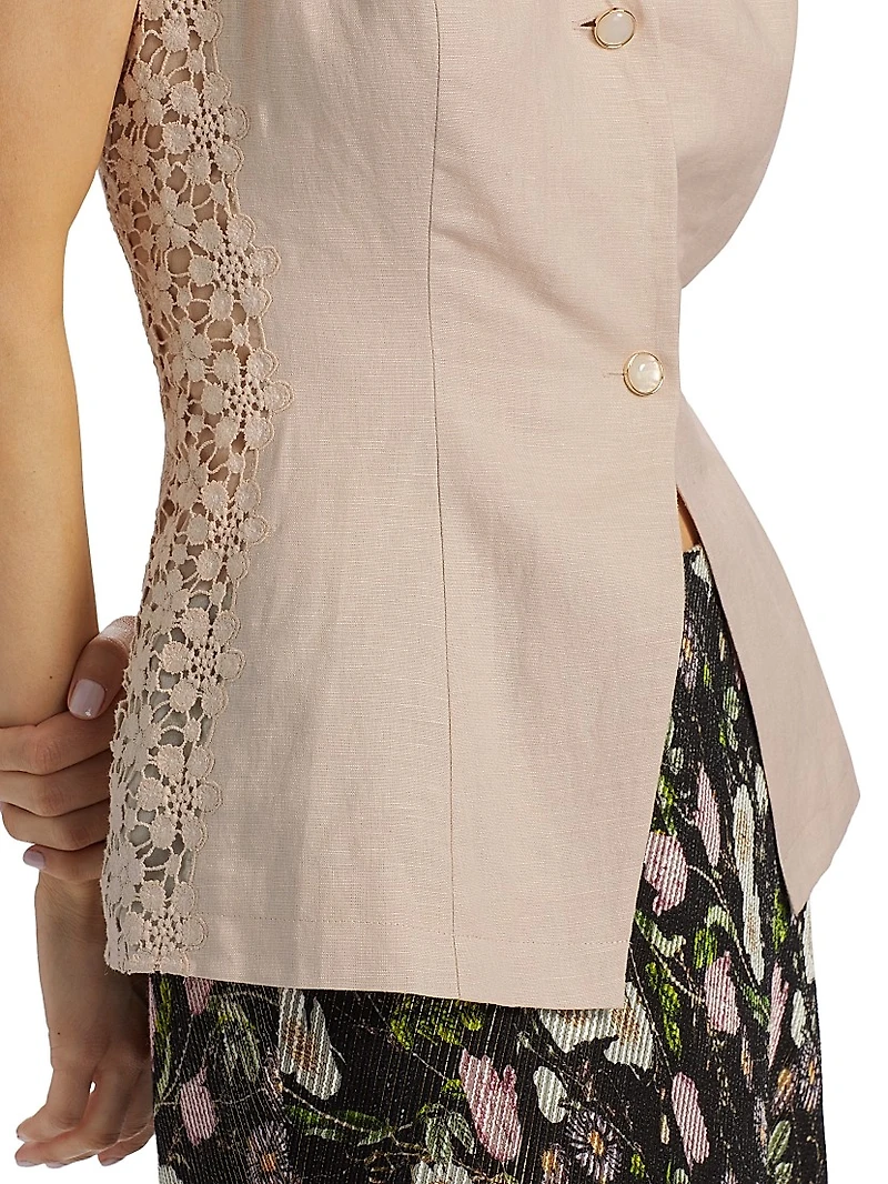 Sabella Linen-Cotton Vest