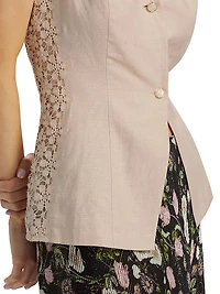 Sabella Linen-Cotton Vest