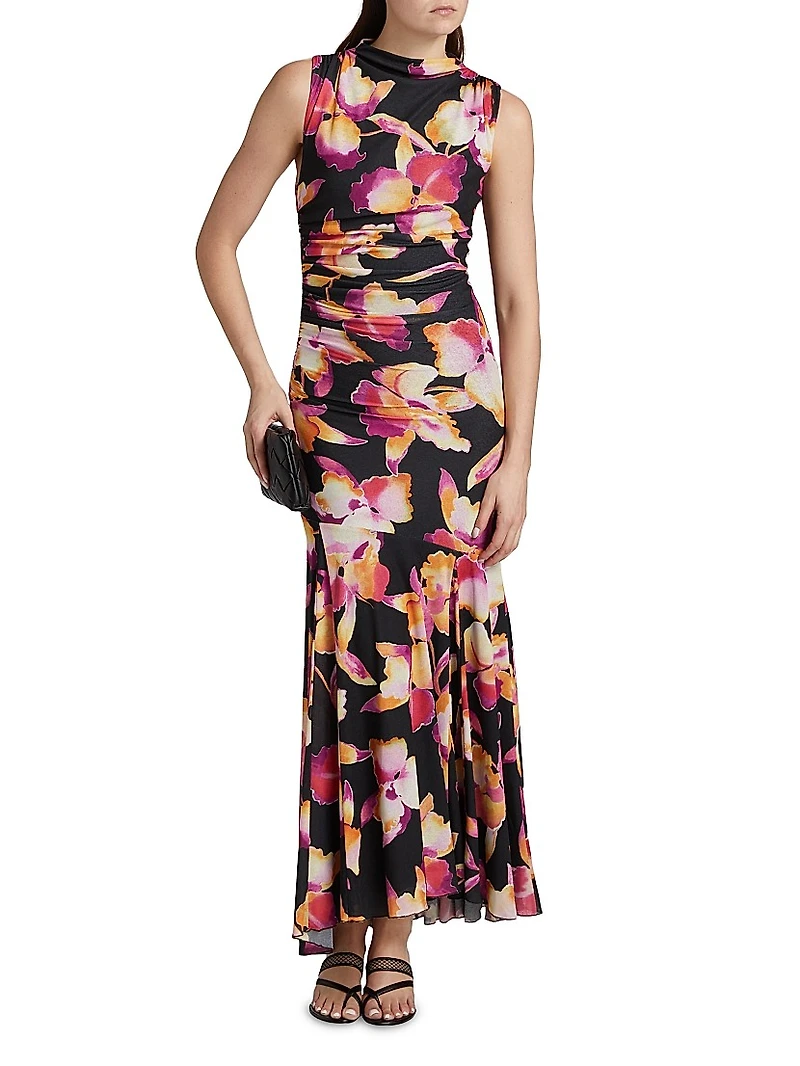 Cosmos Floral Stretch Gown