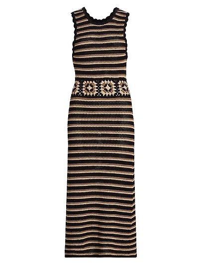 Coco Stripe Knit Midi-Dress