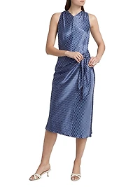 Cairo Satin Stripe Midi-Dress