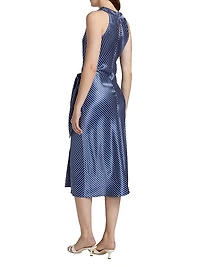 Cairo Satin Stripe Midi-Dress