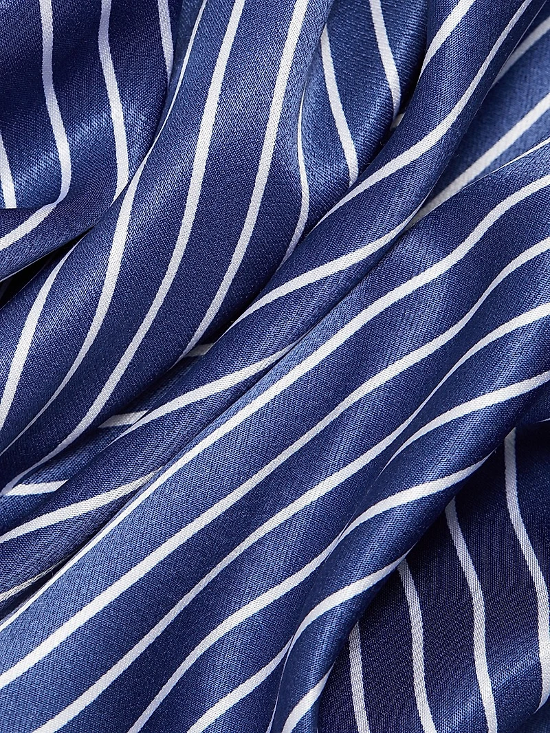 Cairo Satin Stripe Midi-Dress