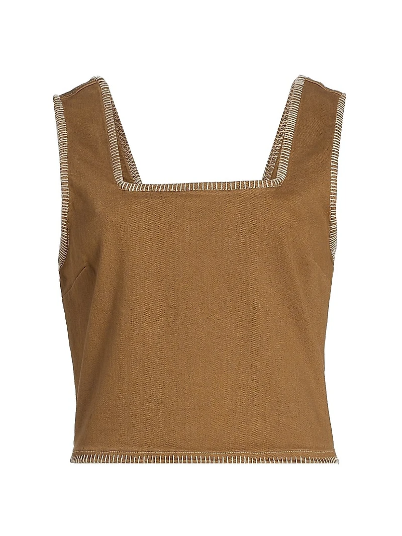 Carbon Denim Sleeveless Top