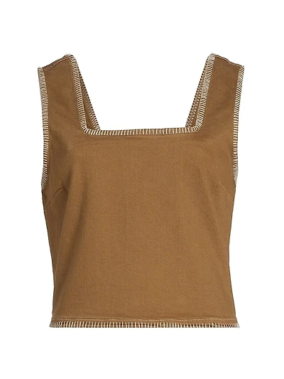 Carbon Denim Sleeveless Top