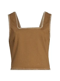 Carbon Denim Sleeveless Top