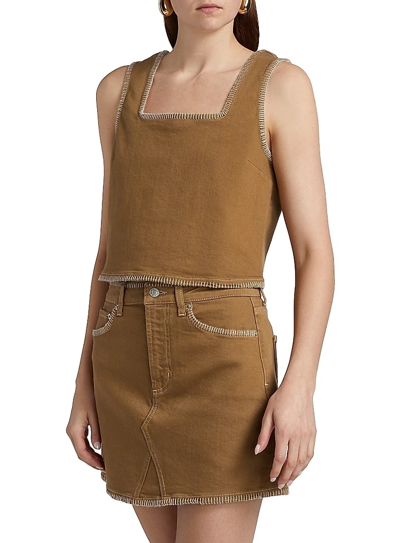 Carbon Denim Sleeveless Top