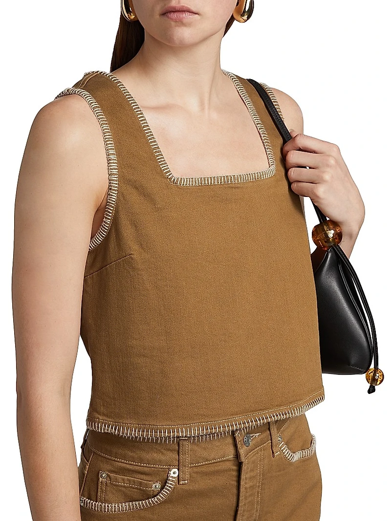 Carbon Denim Sleeveless Top