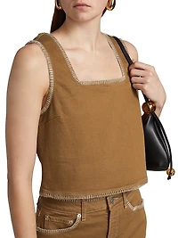 Carbon Denim Sleeveless Top