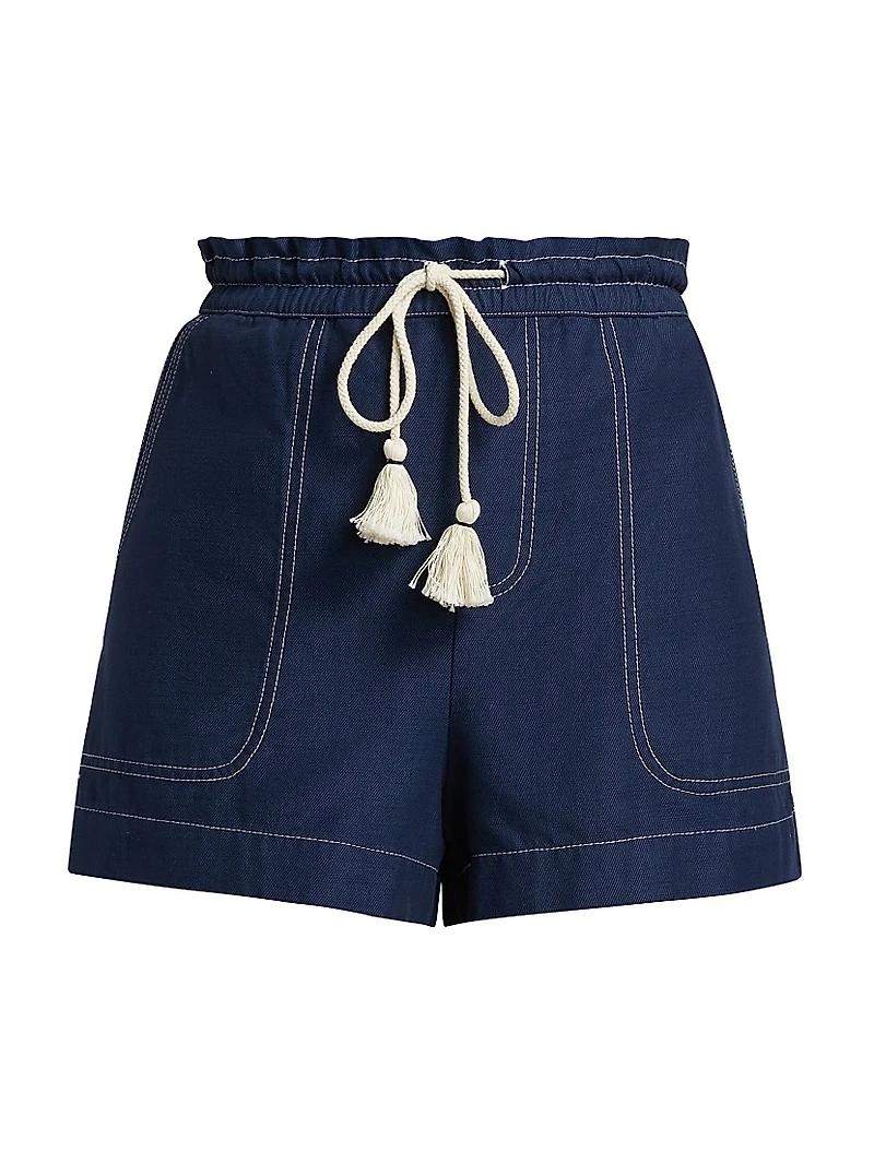 Astra Cotton-Blend Twill Shorts