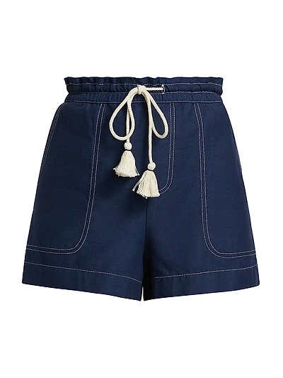 Astra Cotton-Blend Twill Shorts