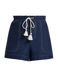 Astra Cotton-Blend Twill Shorts