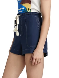 Astra Cotton-Blend Twill Shorts