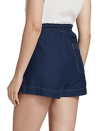 Astra Cotton-Blend Twill Shorts