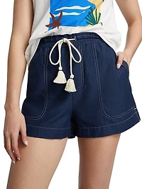 Astra Cotton-Blend Twill Shorts