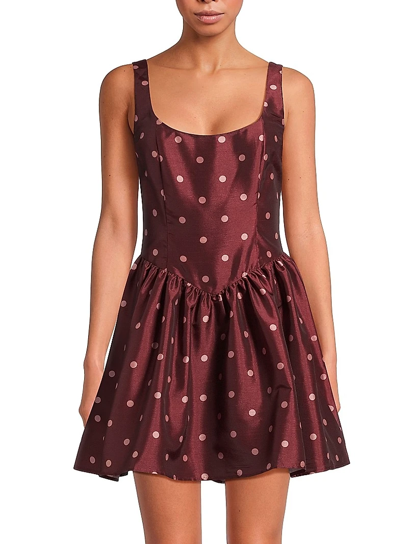Soleil Polka Dot Minidress