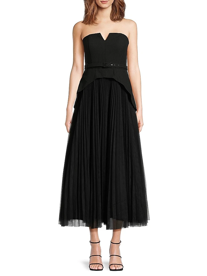 Lilibet Gabardine & Tulle Gown