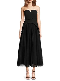 Lilibet Gabardine & Tulle Gown