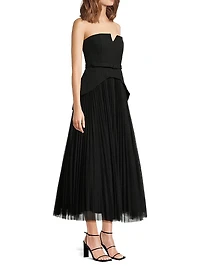 Lilibet Gabardine & Tulle Gown