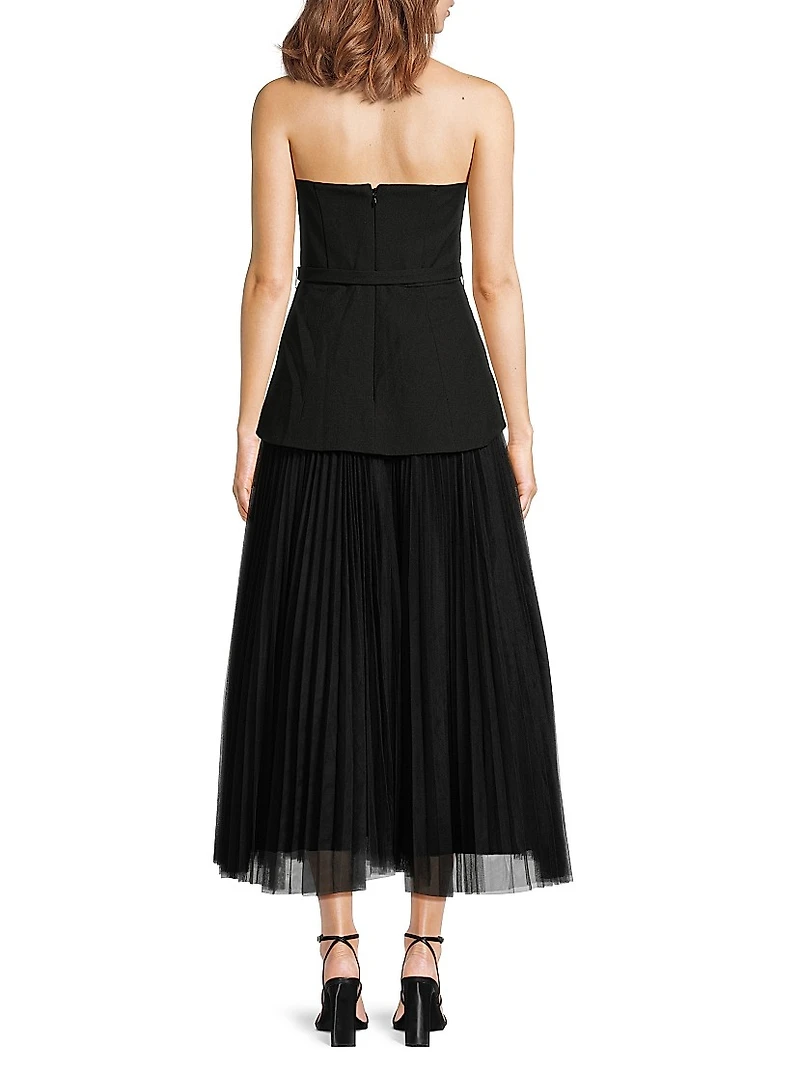 Lilibet Gabardine & Tulle Gown